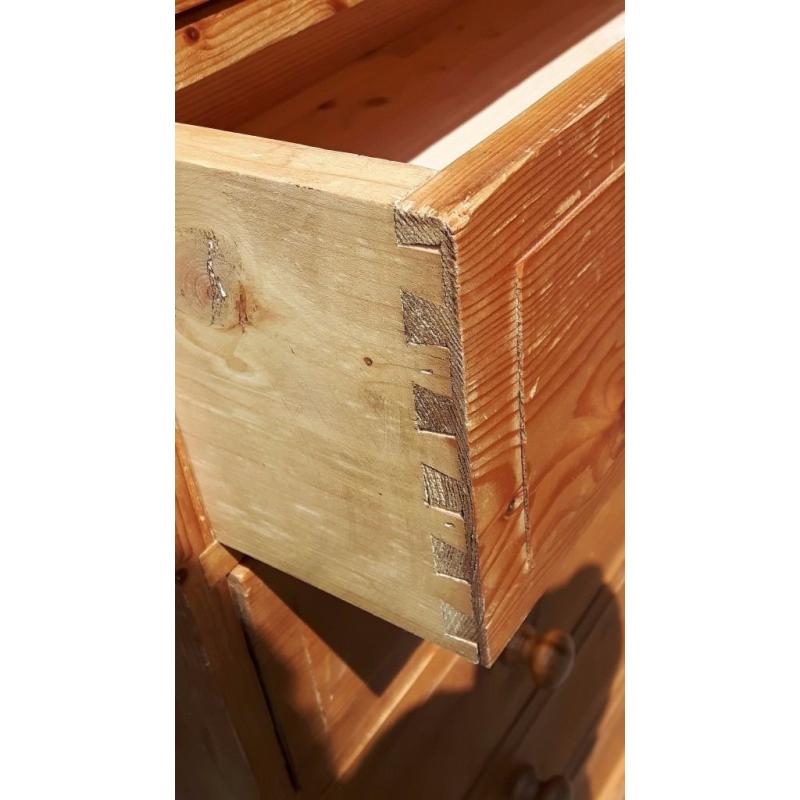 Chest of drawers 2 over 4 - solid pine