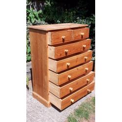 Chest of drawers 2 over 4 - solid pine