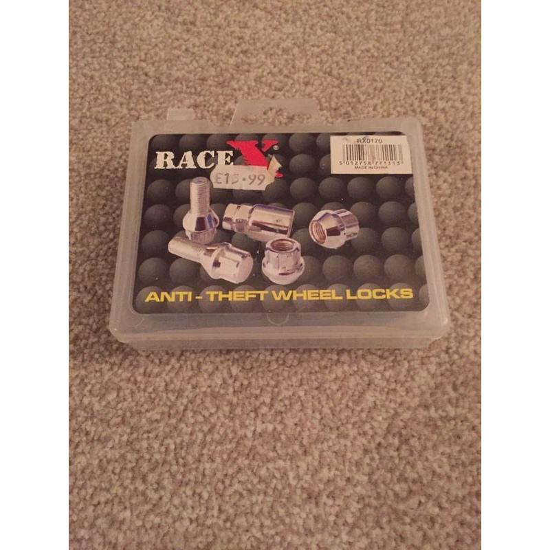 Race X anti theft locking wheel nuts *new*