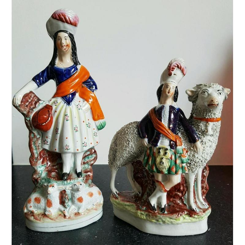 Staffordshire flatbacks ornaments