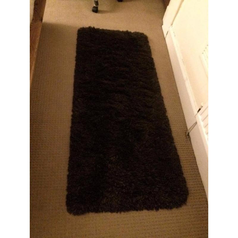 Black Ikea "adhub" rug