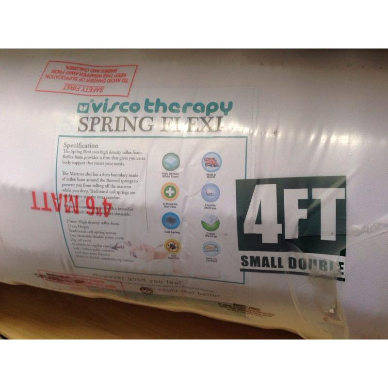 Small double spring flexi mattress.