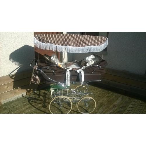 Coach built twin pram