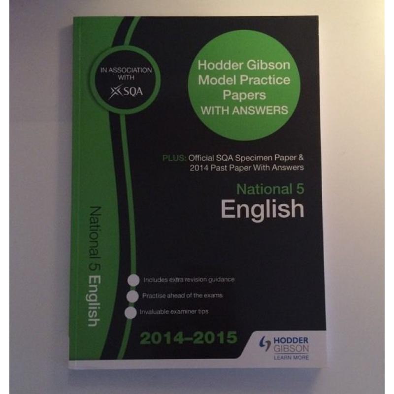 National 5 English Hodder Gibson Practice Paper Book With Answers - EXCELLENT CONDITION