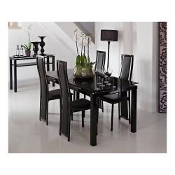 Table with 4 chairs plus smaller side table