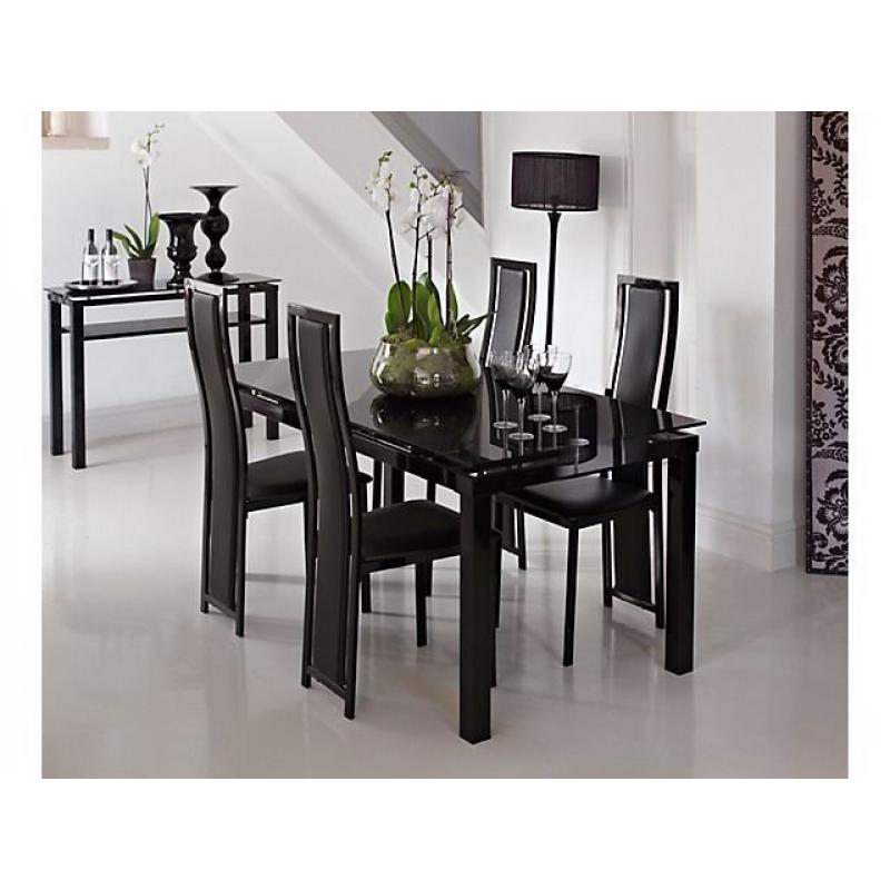 Table with 4 chairs plus smaller side table