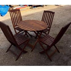 Garden table and chairs