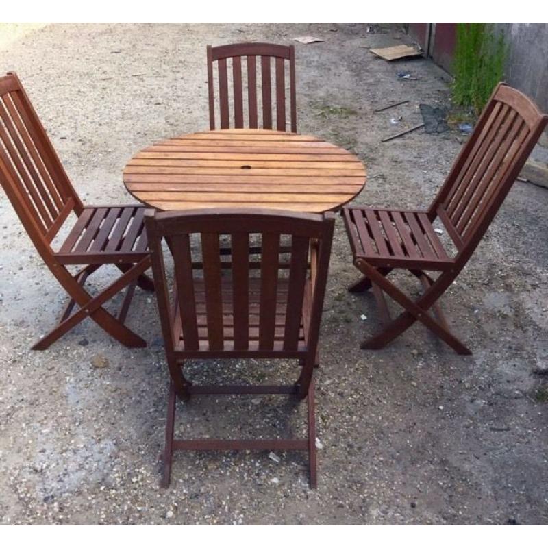 Garden table and chairs