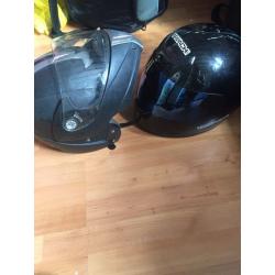 Flip and tinted motorbike helmet 2 helmets