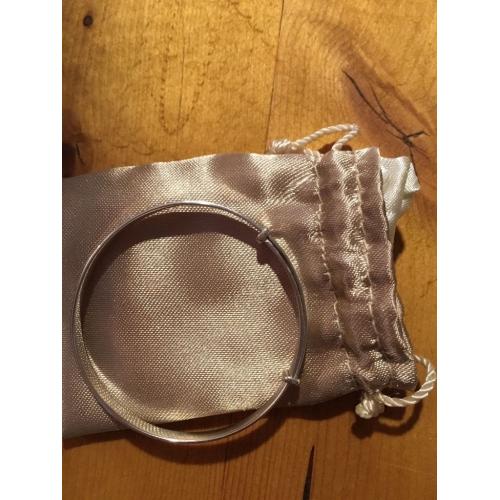 Baby's silver christening bangle