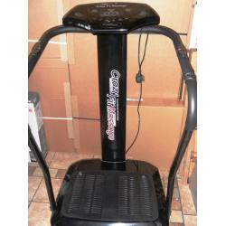 Crazy Fit Vibration Massage Machine Power Plate in Black with grips