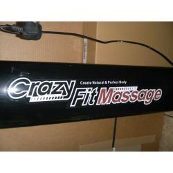 Crazy Fit Vibration Massage Machine Power Plate in Black with grips