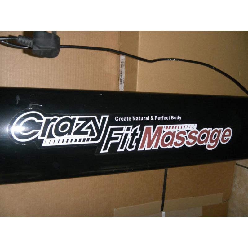 Crazy Fit Vibration Massage Machine Power Plate in Black with grips