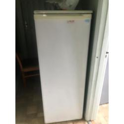 Appliances: Refrigerator and Apartment Stove. 2 long tables.