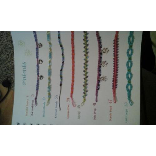 Make a Friendship bracelet kit and spiral bound book with cords/beads/charms