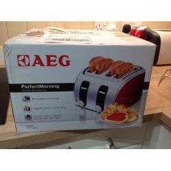 AEG Red 4 Slice Toaster - new, unused