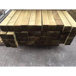 =NEW= PRESSURE TREATED 4"X 4"X 8FT WOODEN/ TIMBER POSTS