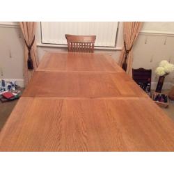 Solid Oak Harveys Dining Table and Chairs 6
