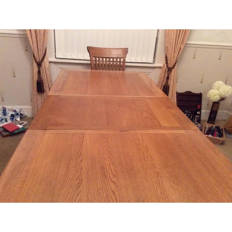 Solid Oak Harveys Dining Table and Chairs 6