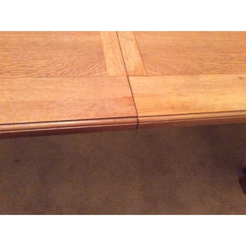 Solid Oak Harveys Dining Table and Chairs 6