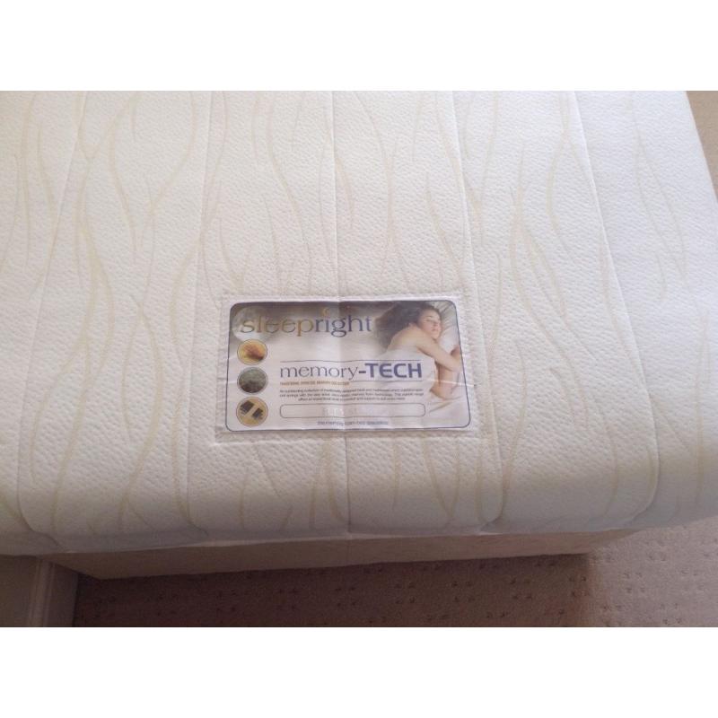 Single divan bed with drawers including mattress VGC