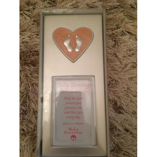 Baby Blessings Photo Frame Pink