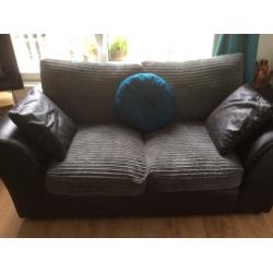 2 month old in pristine condition 3+2 setter fully machine washable suite grey and black
