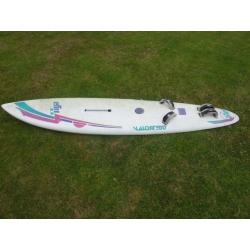 Fanatic Mega Shark 291 windsurfing board plus old Tiga 260 Slalom