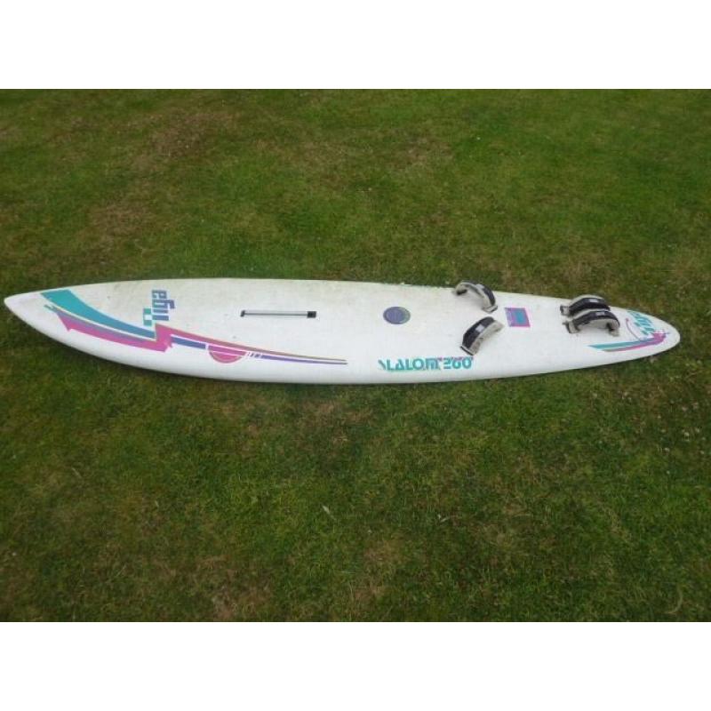 Fanatic Mega Shark 291 windsurfing board plus old Tiga 260 Slalom