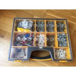Fabulous Deep Storage Organiser 10 removable pods +100's of screws/electrical/brackets/rawlplugs