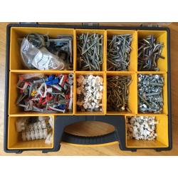 Fabulous Deep Storage Organiser 10 removable pods +100's of screws/electrical/brackets/rawlplugs
