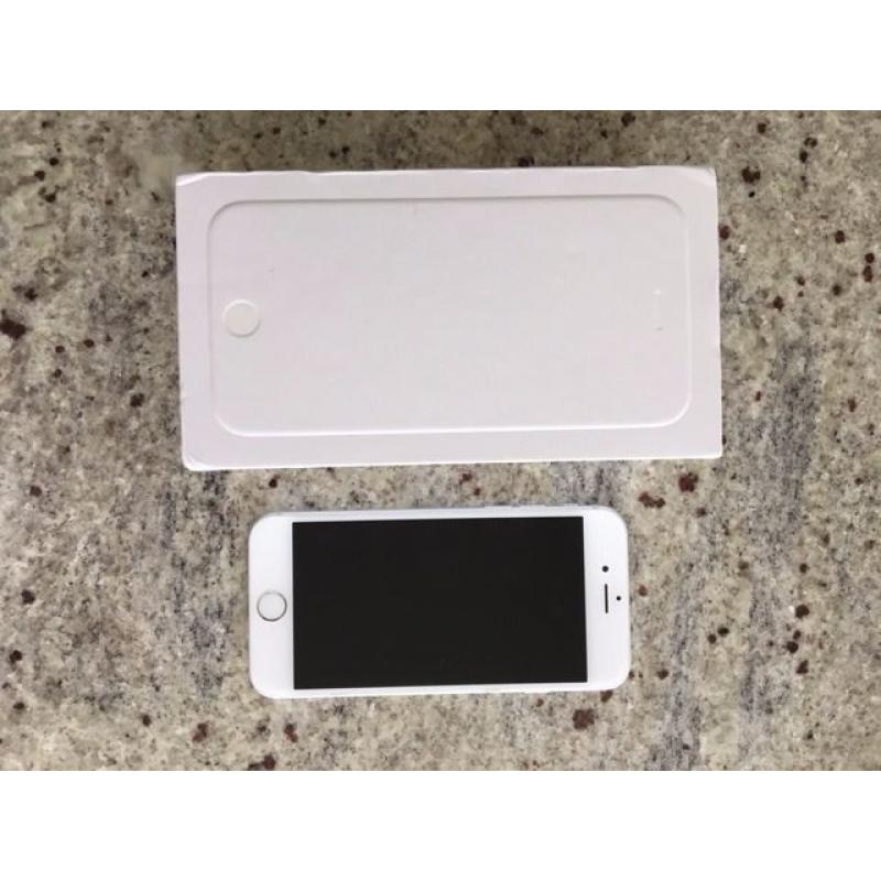 Iphone 6 white/silver 128gb with box and charger VODAFONE
