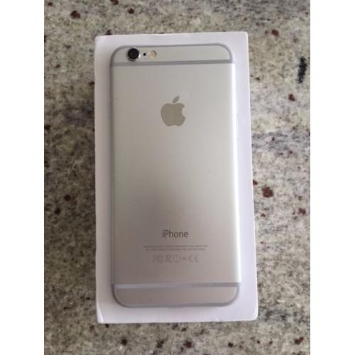 Iphone 6 white/silver 128gb with box and charger VODAFONE