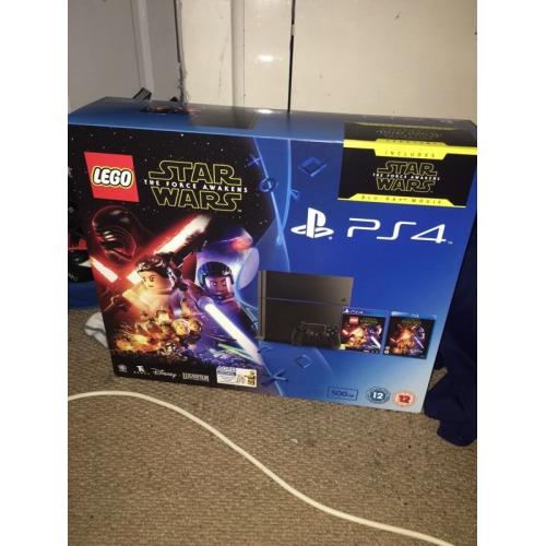 PS4 500GB W/ STAR WARS LEGO GAME & BLU RAY DISC