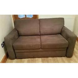 John Lewis Mocha Brown Suede Sofa Bed