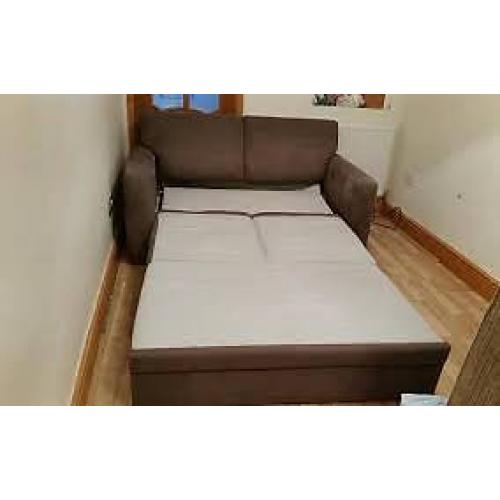 John Lewis Mocha Brown Suede Sofa Bed