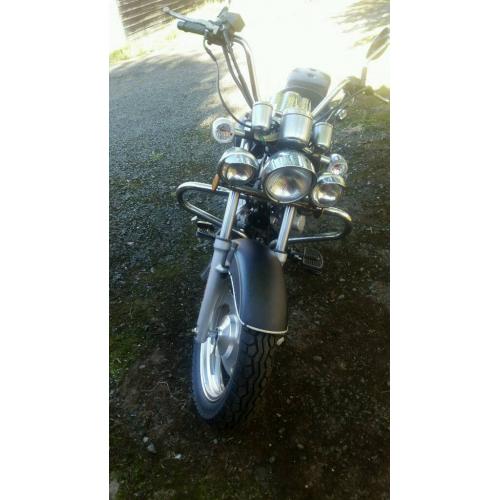 Pioneer motorcycle 125 cruiser on done 11 miles from new