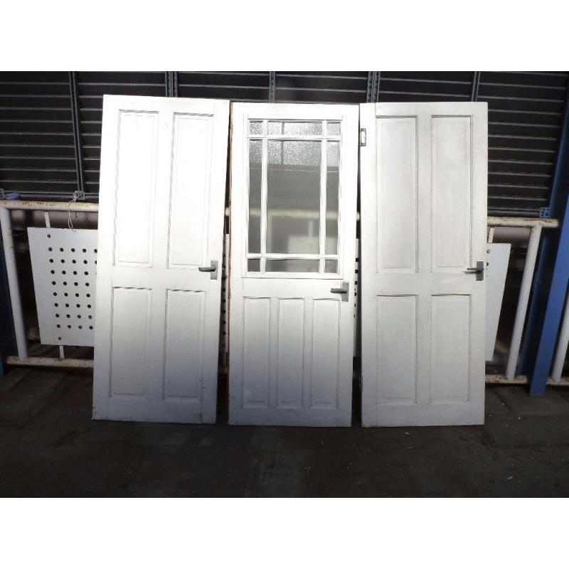 Solid Pine 1960s Panel Doors (3)