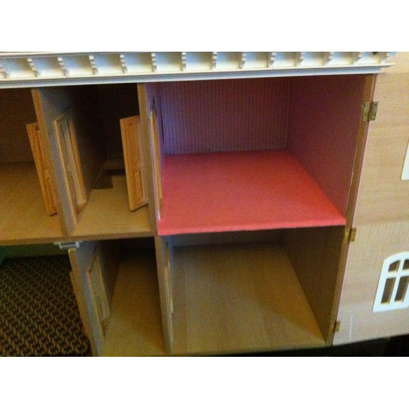 Large dolls house and furniture