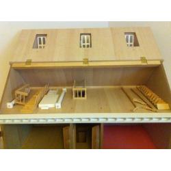 Large dolls house and furniture