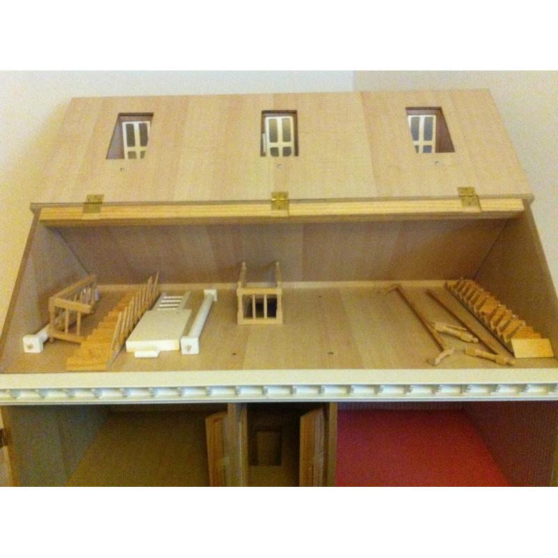 Large dolls house and furniture