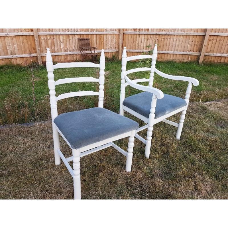 refectory solid oak table with 4 chairs