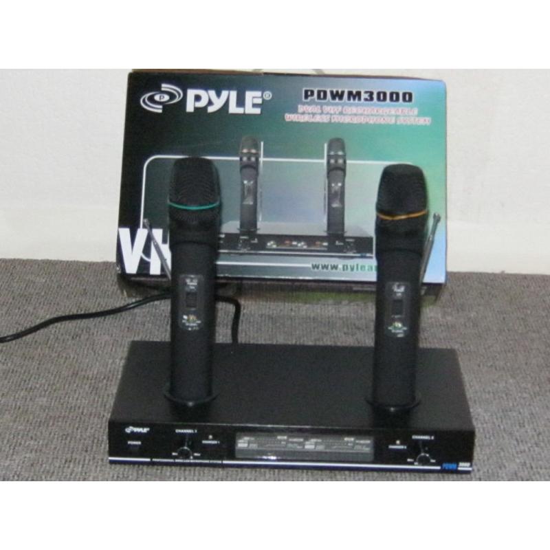 DUAL rechargable Wireless Microphone system brand new, never used, boxed