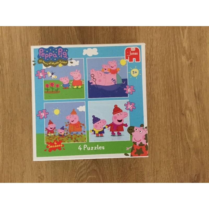 Peppa Pig 4-in-1 Jigsaw Puzzles In A Box (4/6/9/16 Pieces)