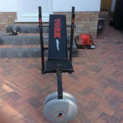 York weight bench and 20 kgs