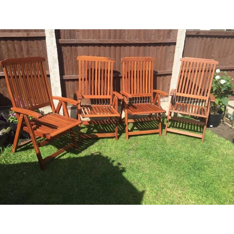4 Fully Reclining Quality Chairs