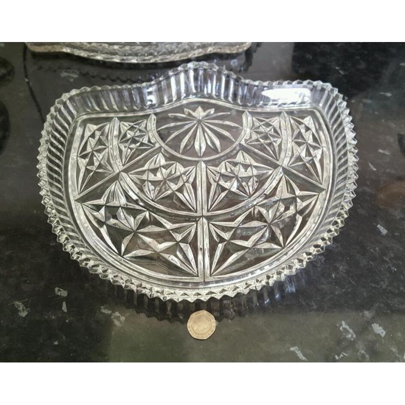 Glass dressing table dish