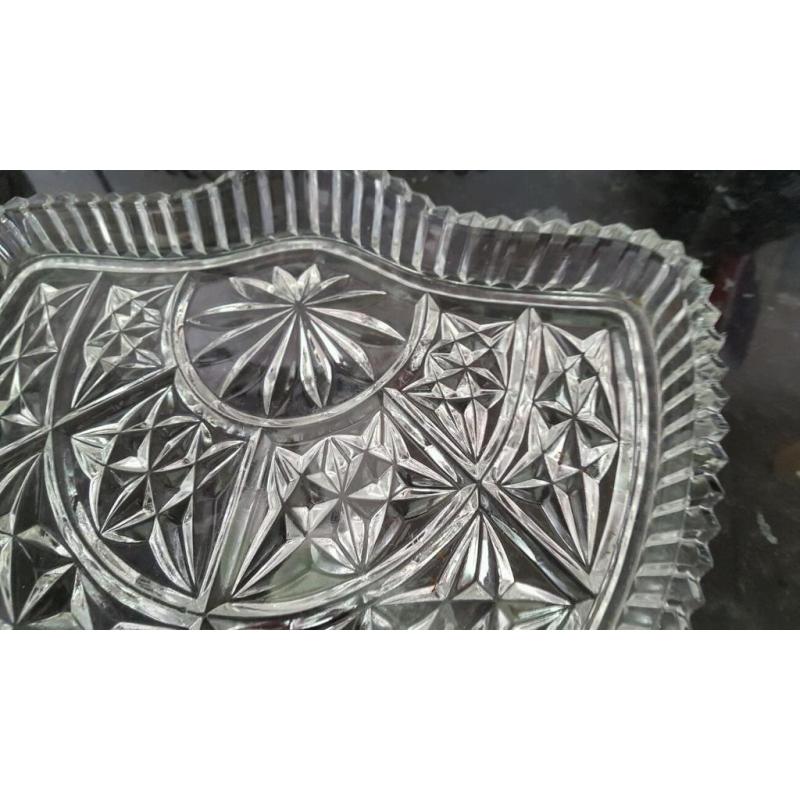 Glass dressing table dish