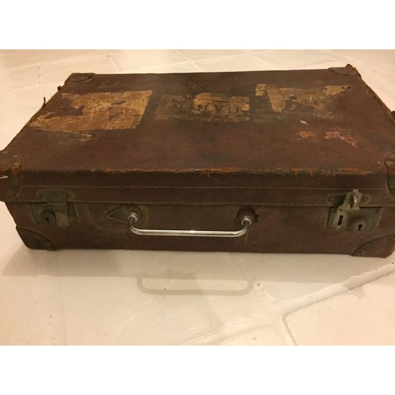 Vintage leather suitcase