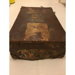 Vintage leather suitcase